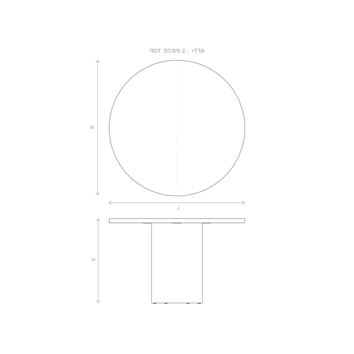 column round dining table dimensions