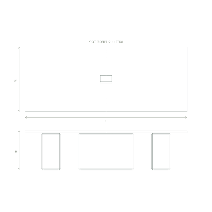 slab conference table dimensions