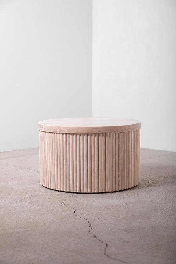 short drum end table