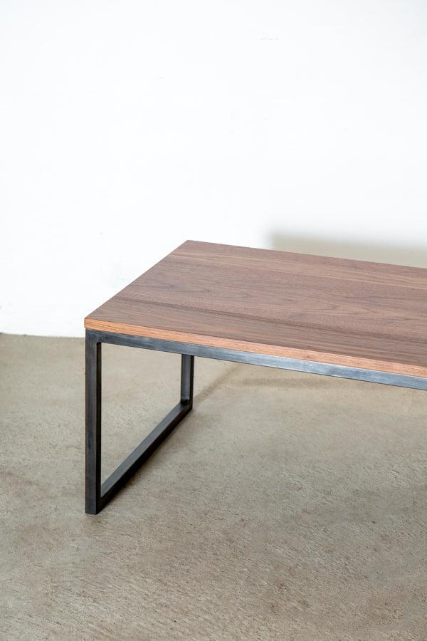 metal and wood coffee table