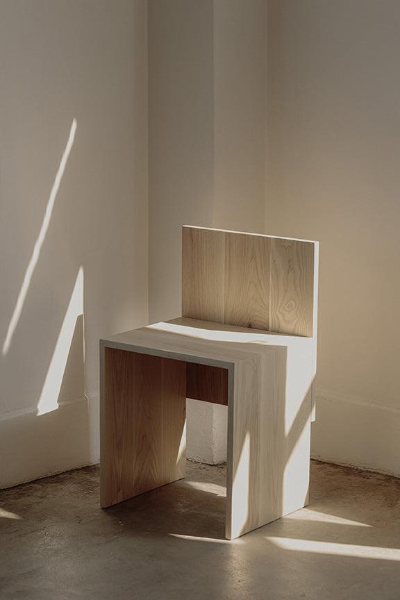 minimalist wood dining chair